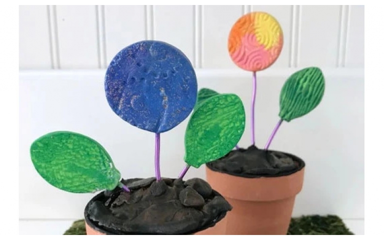 Air Dry Clay Flower Pots Craft